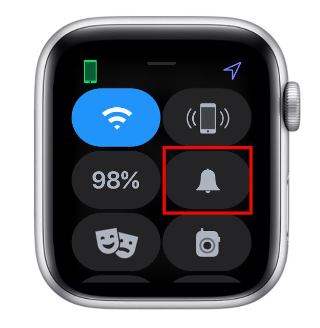 Apple Watchの通知音を消音:マナーモードの設定方法ステップ2