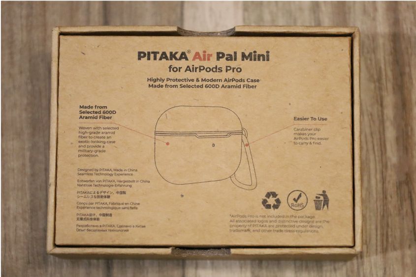 PITAKA Air Pal Mini for AirPods Proケースの背面外箱