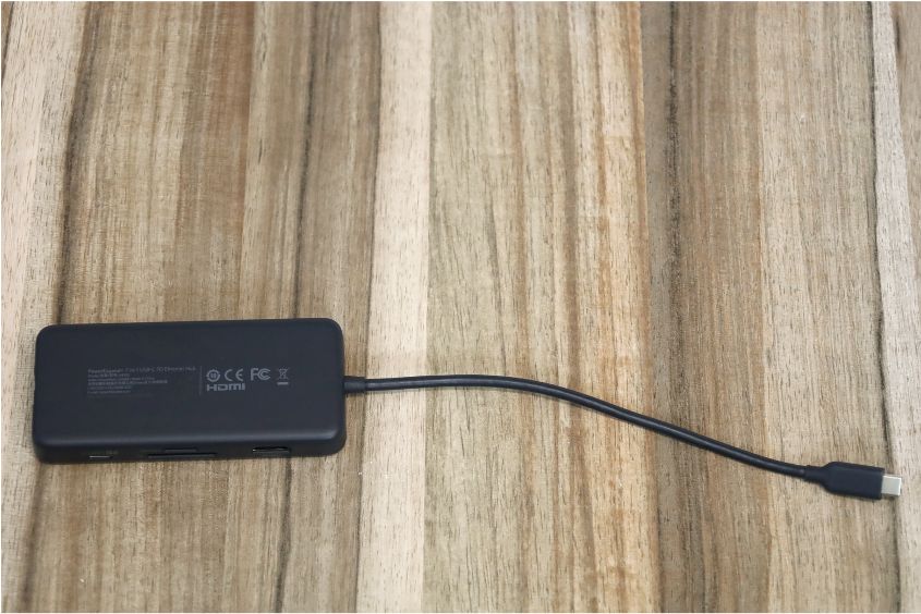 Anker PowerExpand+ 7-in-1 USB-C PD イーサネット ハブの背面引き画像